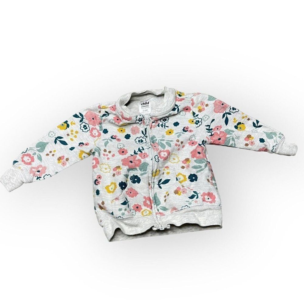 Child of Mine Carters Baby Girl Ivory Jacket Size 3-6 Months Floral Print Boho